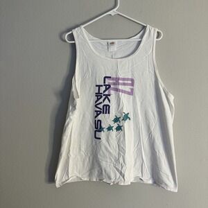 Vintage Lake‎ Havasu Tank Top Men's XL see Pics 4 Sz Turtles Graphic Water Works